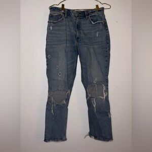 Abercrombie & Fitch Women’s Relaxed Mom Blue Jeans